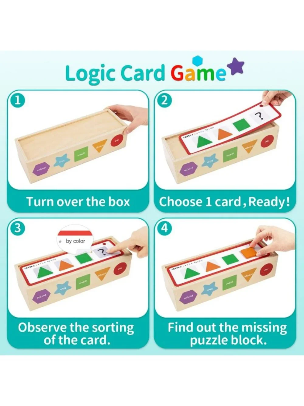 Montessori Wooden Color & Shape Sorting Toys for 1-3 Year Olds | Educational